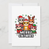 Merry Catmas Funny Holiday Card Feestdagenkaart (Voorkant)