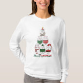 Merry Catmas Funny Kerstmis T-shirt (Voorkant)