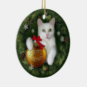 Merry Catmas Keramisch Ornament (Rechts)