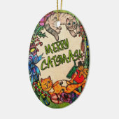 Merry Catmas Keramisch Ornament (Links)