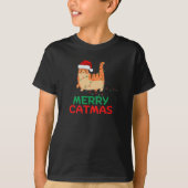 Merry Catmas Kerstmis Funny T-Shirt (Voorkant)