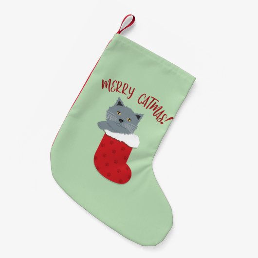 Merry Catmas. Kleine Kerstsok (Voorkant (Hangend))