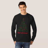 Merry Catmas Mannen Women Kinder Funny Cat Christm T-shirt (Voorkant volledig)