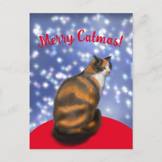 Merry Catmas, marmalade katten Briefkaart (Voorkant)
