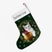 Merry Catmas met (of zonder) jouw naam Kleine Kerstsok (Achterkant (Hangend))