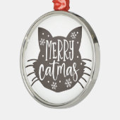 Merry Catmas Metalen Ornament (Links)
