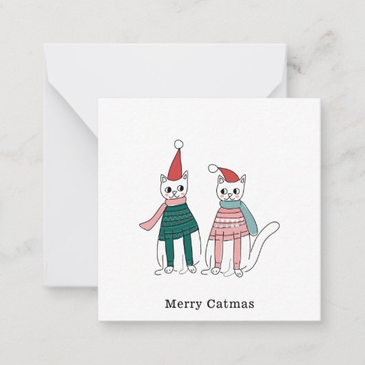 Merry Catmas Notitiekaartje (Voorkant)