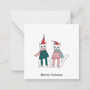 Merry Catmas Notitiekaartje