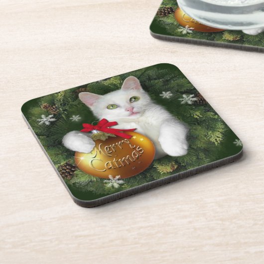Merry Catmas Onderzetter (Linkerzijde)