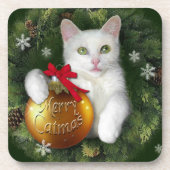 Merry Catmas Onderzetter (Voorkant)