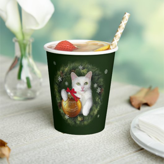 Merry Catmas Papieren Bekers (Insitu)