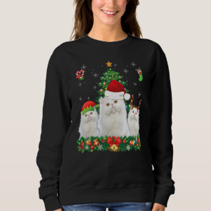 Merry Catmas Persian Santa Elf Reindeer Cat Christ Trui