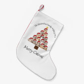 Merry Catmas Personalized Family Christmas Holiday Kleine Kerstsok (Voorkant (Hangend))