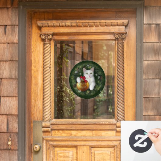 Merry Catmas Raamsticker (Huis Deur)