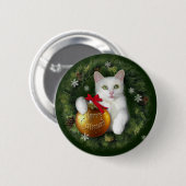 Merry Catmas Ronde Button 5,7 Cm (Voorkant /achterkant)