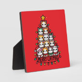 Merry Catmas Schattigee Kerstboom Vakantie Fotoplaat (Voorkant)