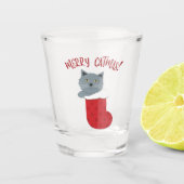 Merry Catmas Shot Glas (Voorkant)