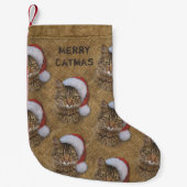 Merry Catmas Stocking Kleine Kerstsok (Voorkant)