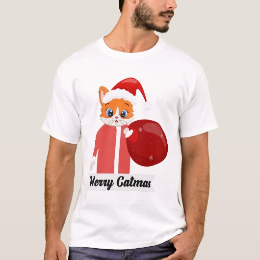 Merry Catmas T-shirt (Voorkant)