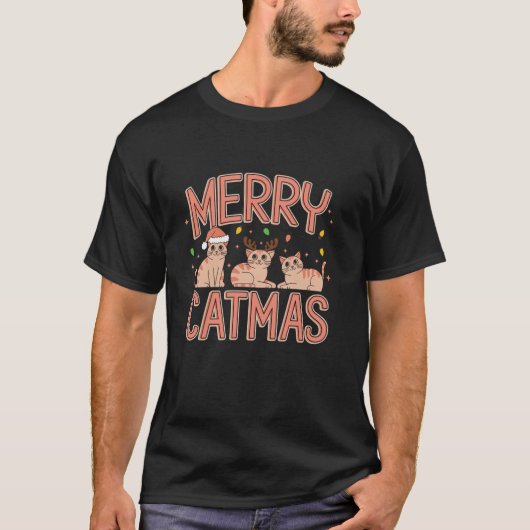 Merry Catmas T-shirt (Voorkant)