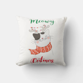 Merry Catmis Pillow - Schattigee kattenliefhebber  Kussen
