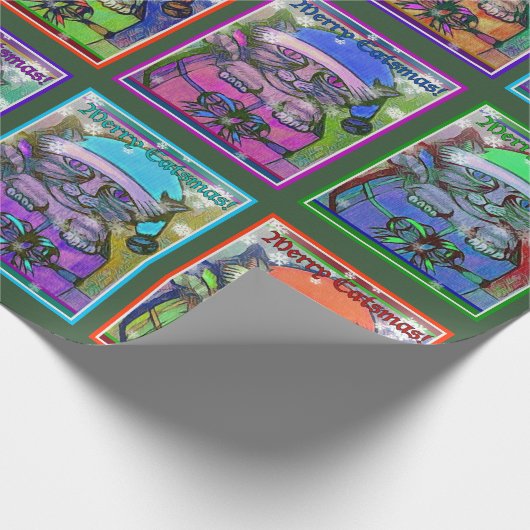 Merry Catsmas Cadeaupapier (Hoek)