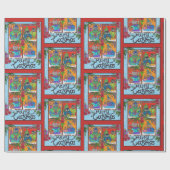 Merry Catsmas (Katten in Vensters) Cadeaupapier (Vlak)