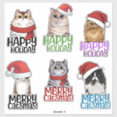Merry Catsmas Kerst sticker Sheet (Vel)