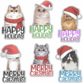 Merry Catsmas Kerst sticker Sheet (Voorkant)