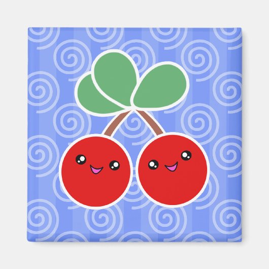 Merry Cherry Kawaii Magnet (Voorkant)