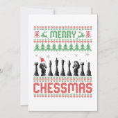 Merry Chessmas Funny Chess - kerstfeest Ugly Sweat Bedankkaart (Voorkant)