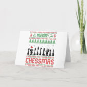 Merry Chessmas Funny Chess - kerstfeest Ugly Sweat Kaart (Voorkant)