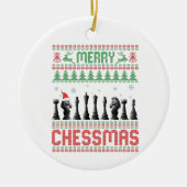 Merry Chessmas Funny Chess - kerstfeest Ugly Sweat Keramisch Ornament (Voorkant)