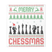Merry Chessmas Funny Chess - kerstfeest Ugly Sweat Notitieblok (Voorkant)