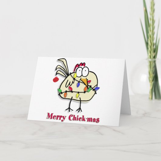 Merry Chick.mas Fun Feestdagen Kaart (Voorkant)