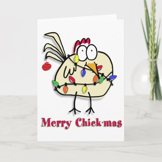 Merry Chick.mas Fun Feestdagen Kaart (Voorkant)