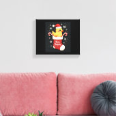 Merry Chickmas Chicken Canvas Afdruk (Insitu (Woonkamer))