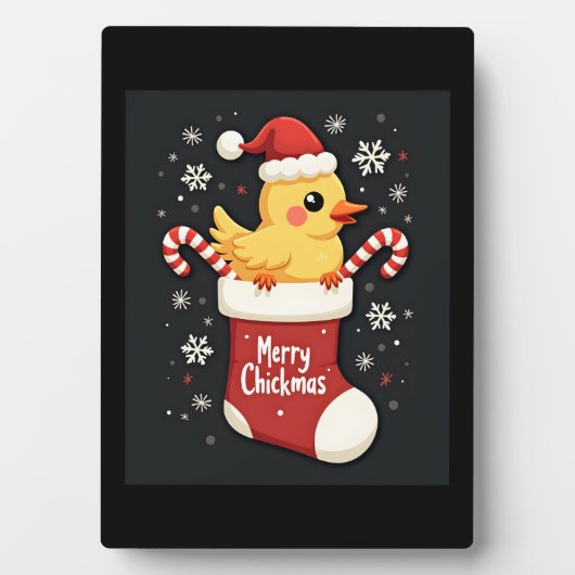 Merry Chickmas Chicken Fotoplaat (voorkant)