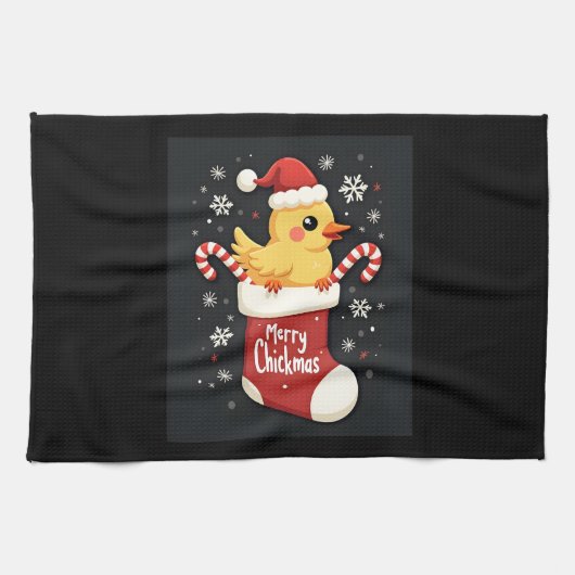 Merry Chickmas Chicken Theedoek (Horizontaal)