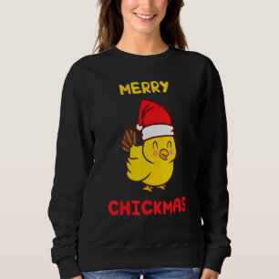 Merry Chickmas Cute Baby Chick Boerderij Kerstmis Trui