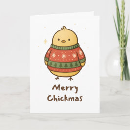 Merry Chickmas - Funny Christmas Card Feestdagen Kaart
