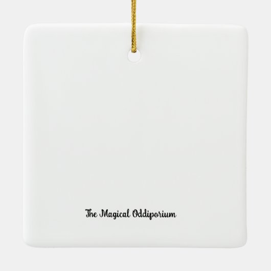 Merry Chickmas Keramisch Ornament (Achterkant)