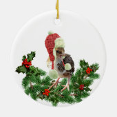 Merry Chickmas Keramisch Ornament (Achterkant)