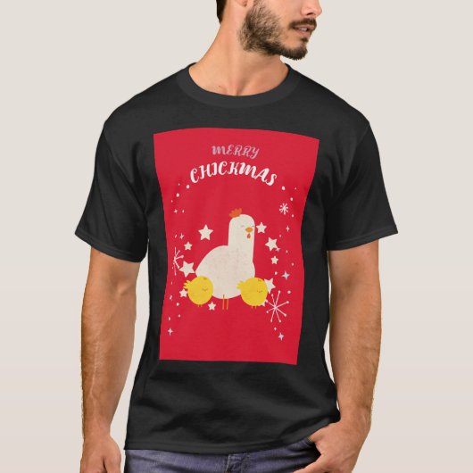 Merry Chickmas T-shirt (Voorkant)