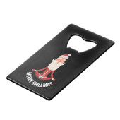 Merry Chillmas Meditating Zen Santa Holiday Creditkaart Flessenopener (Voorkant Gekanteld)