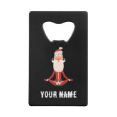 Merry Chillmas Meditating Zen Santa Holiday Creditkaart Flessenopener (Achterkant)
