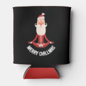 Merry Chillmas Zen Meditating Santa Holiday Can Co Blikjeskoeler (Voorkant)