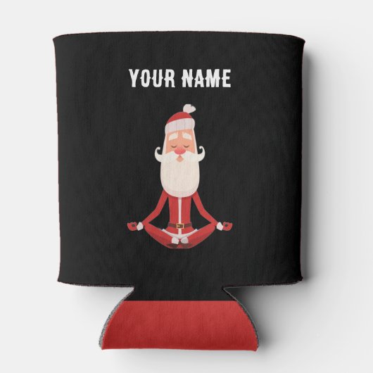 Merry Chillmas Zen Meditating Santa Holiday Can Co Blikjeskoeler (Achterkant)