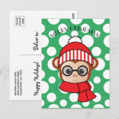Merry Chimpmas Briefkaart (Voorkant / Achterkant)