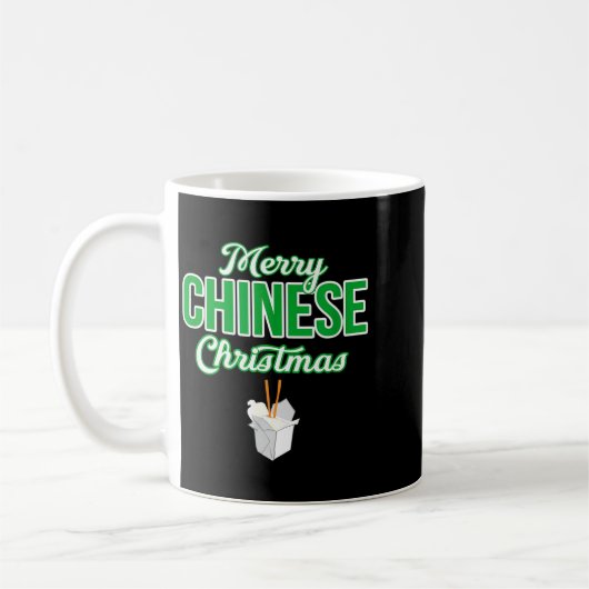 Merry Chinese Christmas Xmas Funny Restaurant Take Koffiemok (Links)
